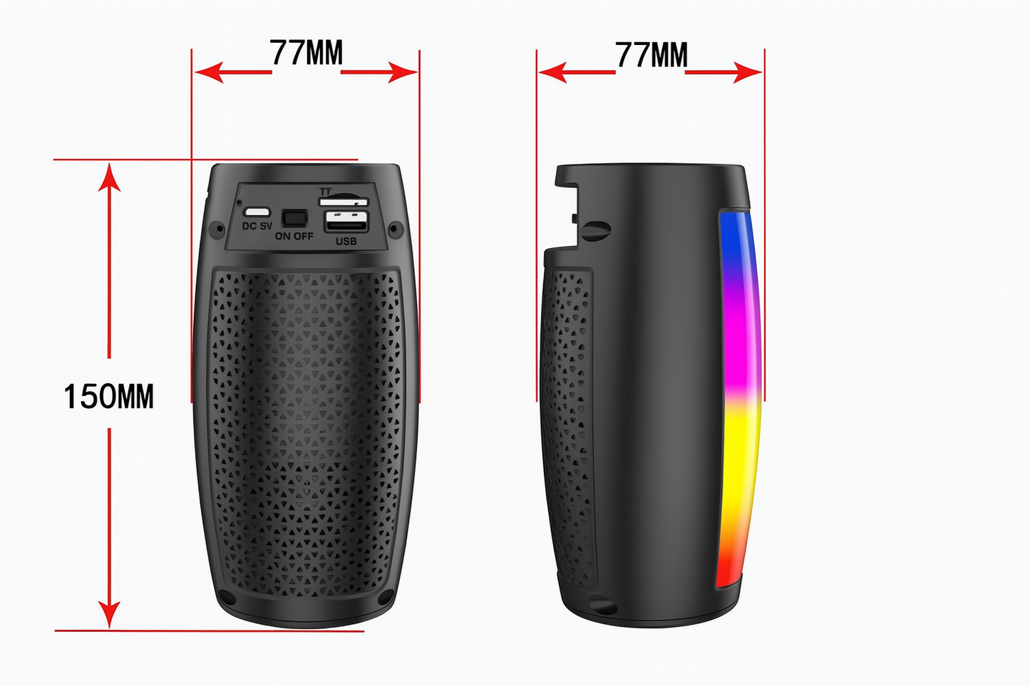 Enceinte Bluetooth LED 360° - Son Puissant & Lumières RGB